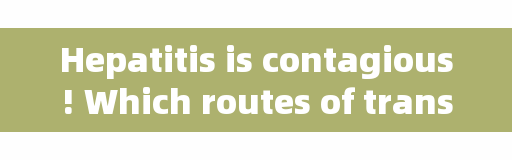 Hepatitis is contagious! Which routes of transmission need to be guarded against?